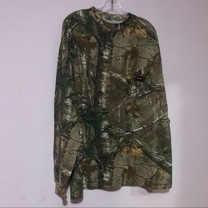 Watt hunting camo long sleeve shirt size large